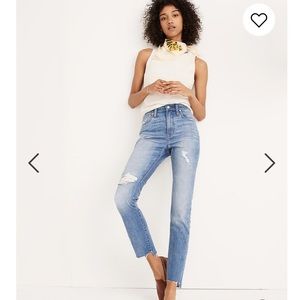 The High-Rise Slim Boyjean in Lita Wash- size 26